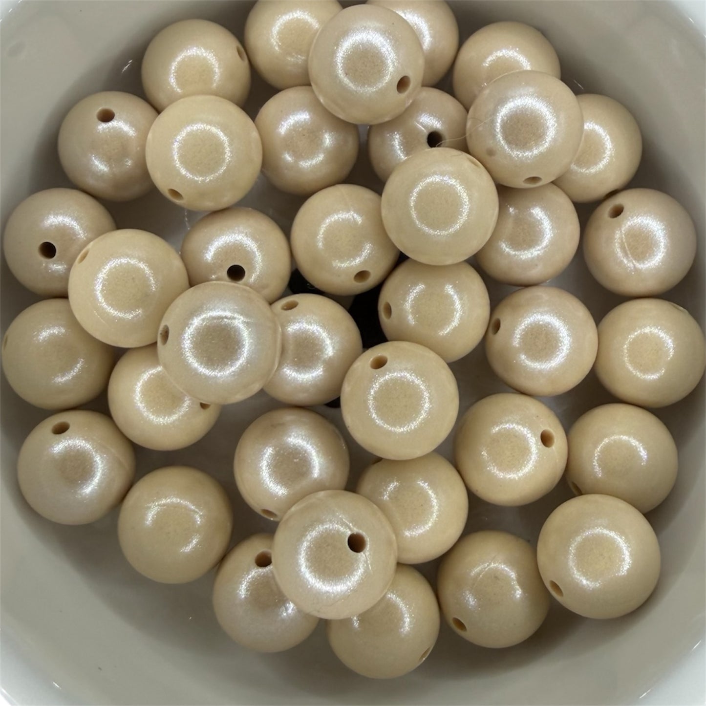 Sand- Opal Silicone Bead 15mm