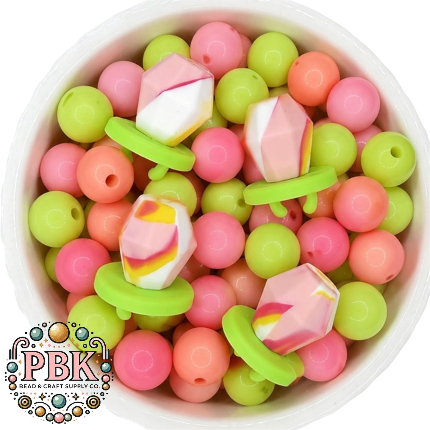 3D Strawberry Lemonade Ring Pop- EXCLUSIVE TO PBK- Silicone Focal Bead