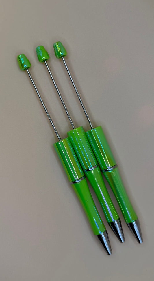 Lime Green Opal -Beadable Pen