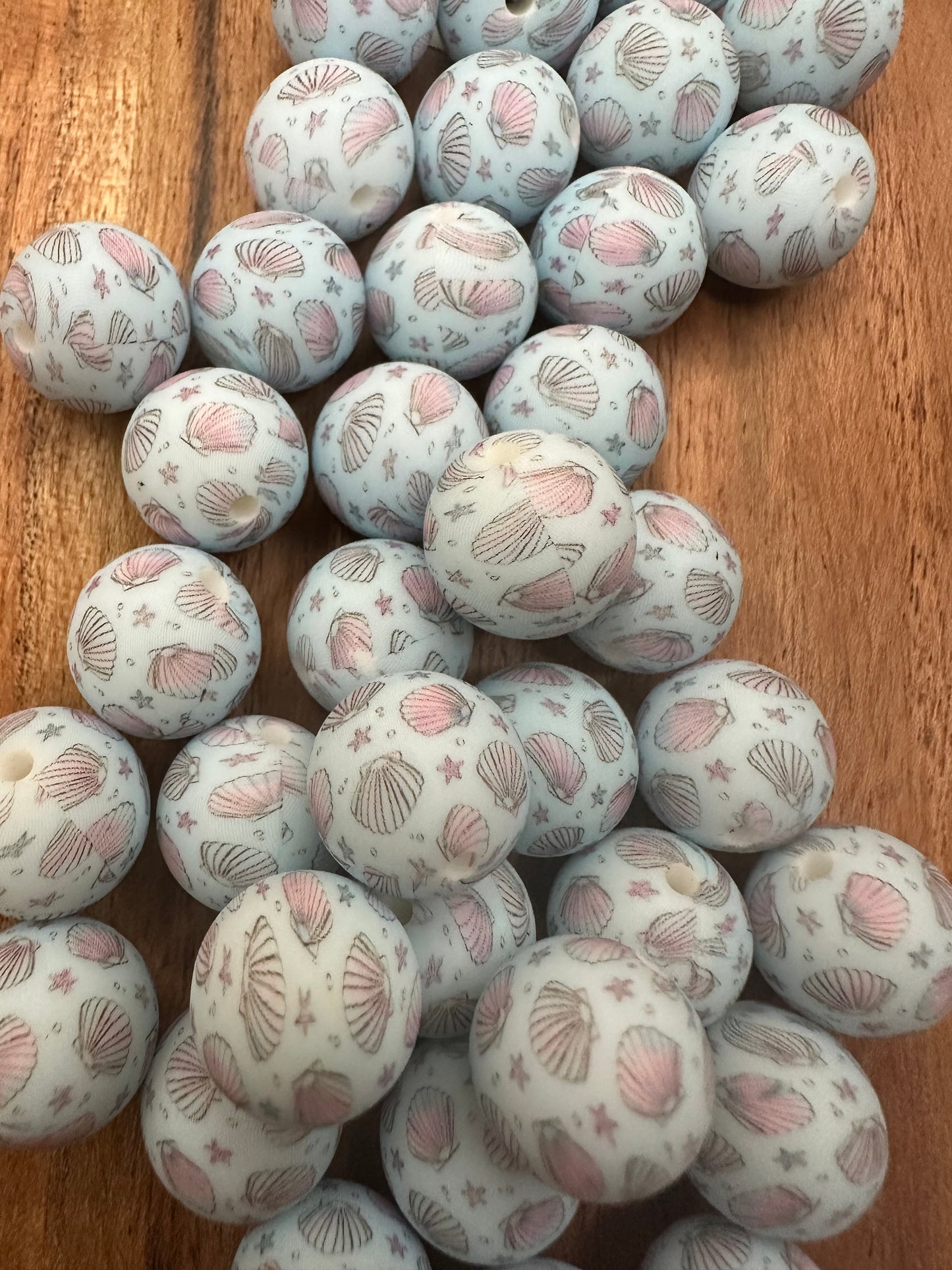 Seashells - Silicone Bead 15mm