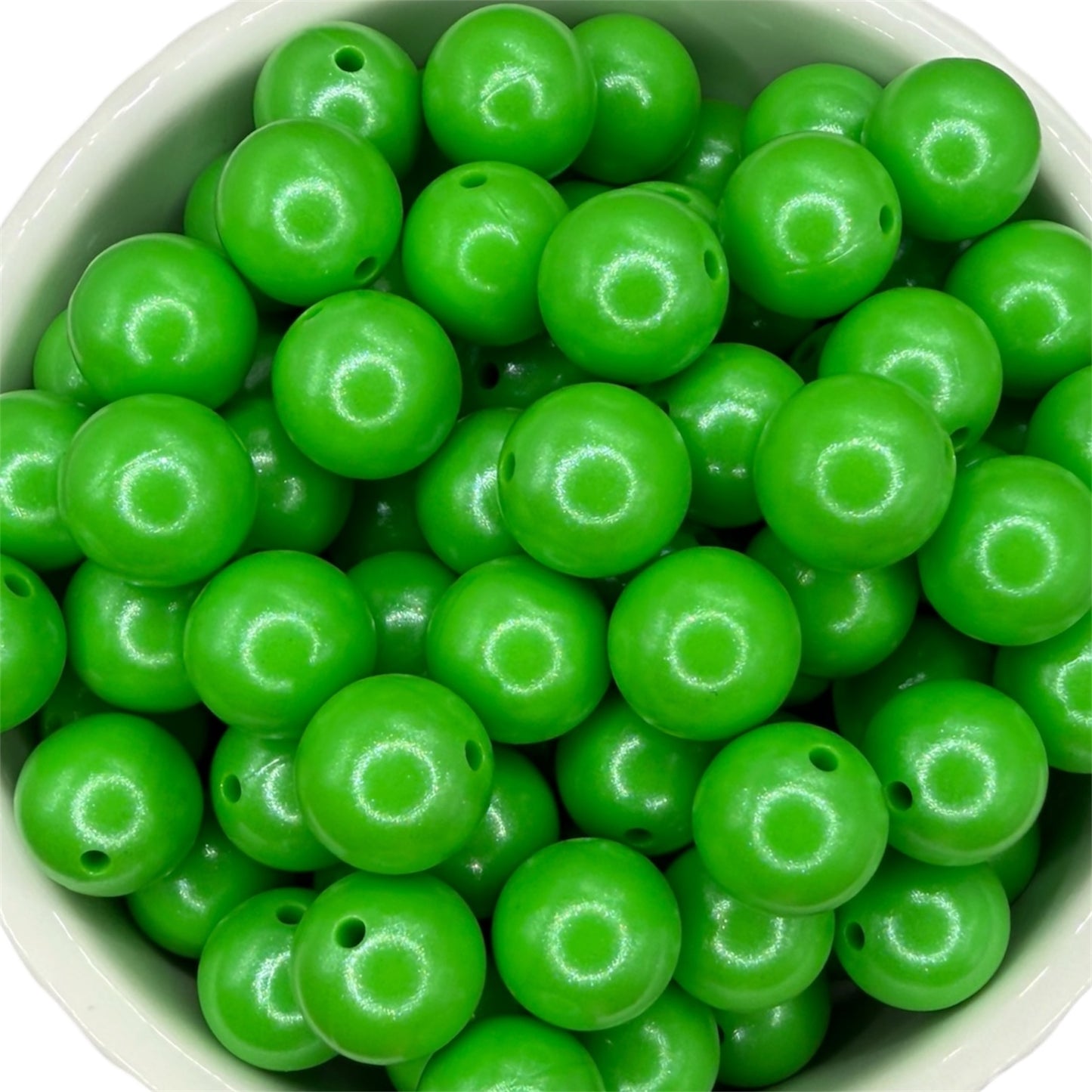 Neon Green- Opal Silicone Bead 15mm