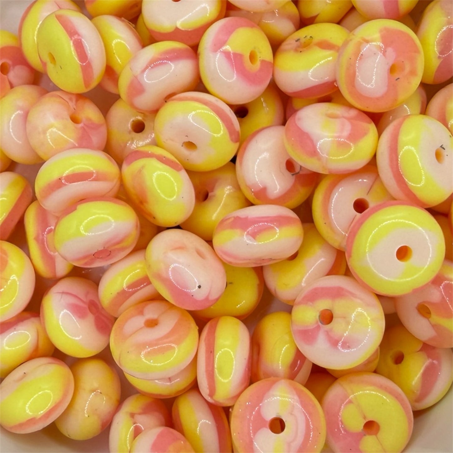 Strawberry Lemonade- Silicone Bead Abacus 14mm