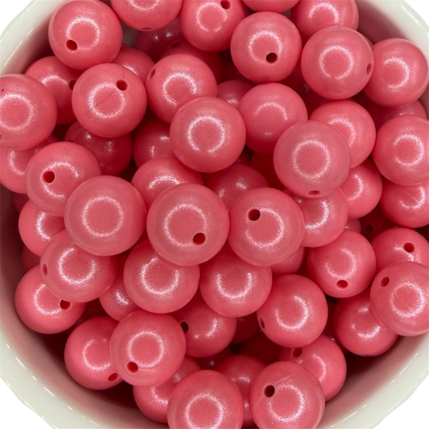 Coral- Opal Silicone Bead 15mm