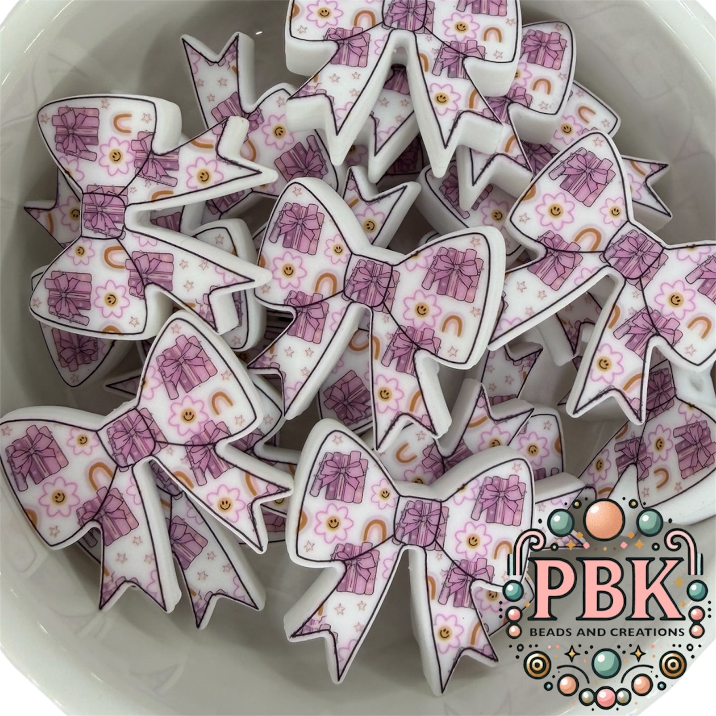 Boho Book Bow - EXCLUSIVE TO PBK- Silicone Focal Bead