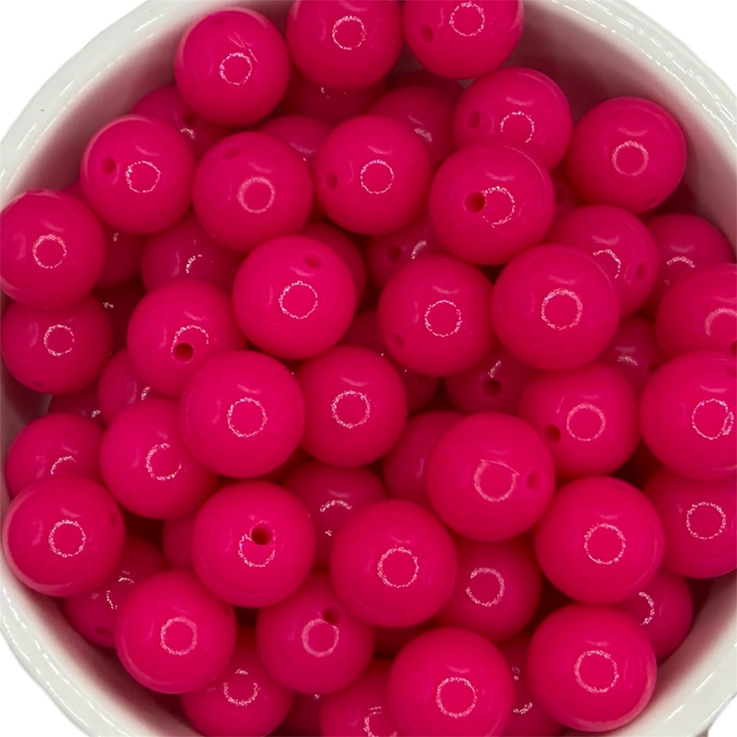 Shocking Pink - Liquid Silicone Bead 15mm