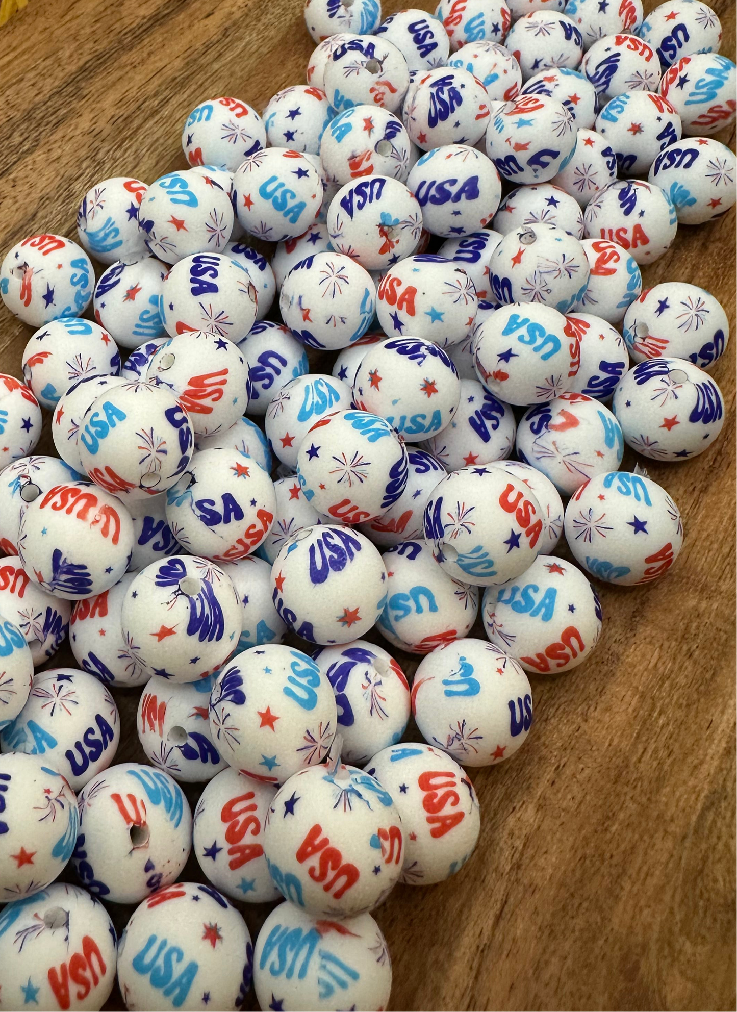 USA Print- Silicone Bead 15mm