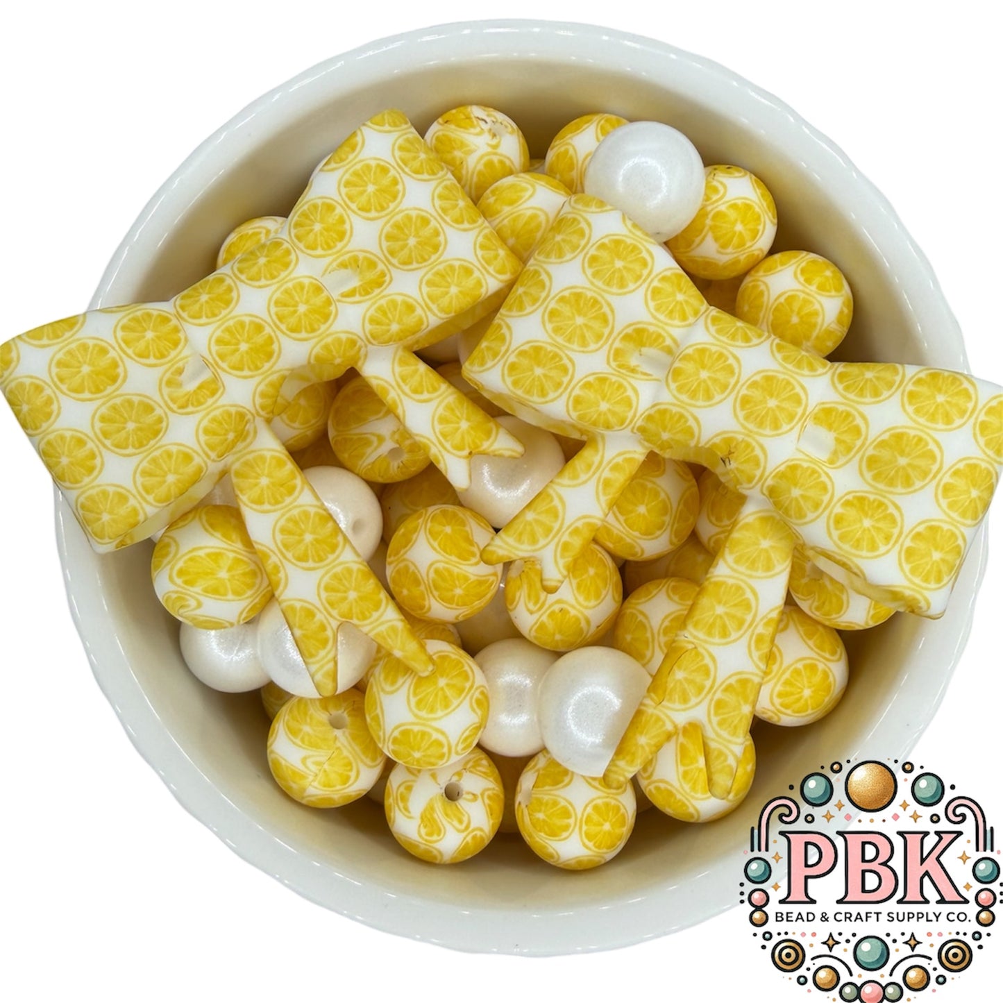 Lemon Straw Topper Bow- EXCLUSIVE TO PBK