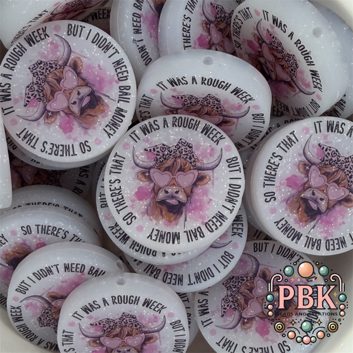 I don’t need bail money, so there’s that! - EXCLUSIVE TO PBK- Silicone Focal Bead