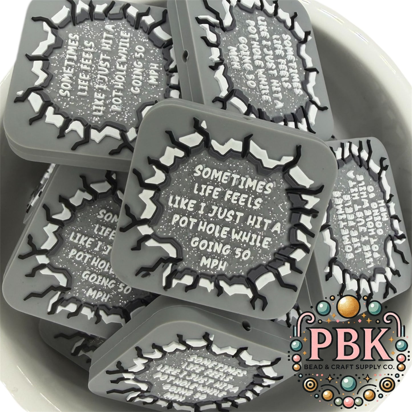 Life Feels Like- EXCLUSIVE TO PBK- Silicone Focal Bead