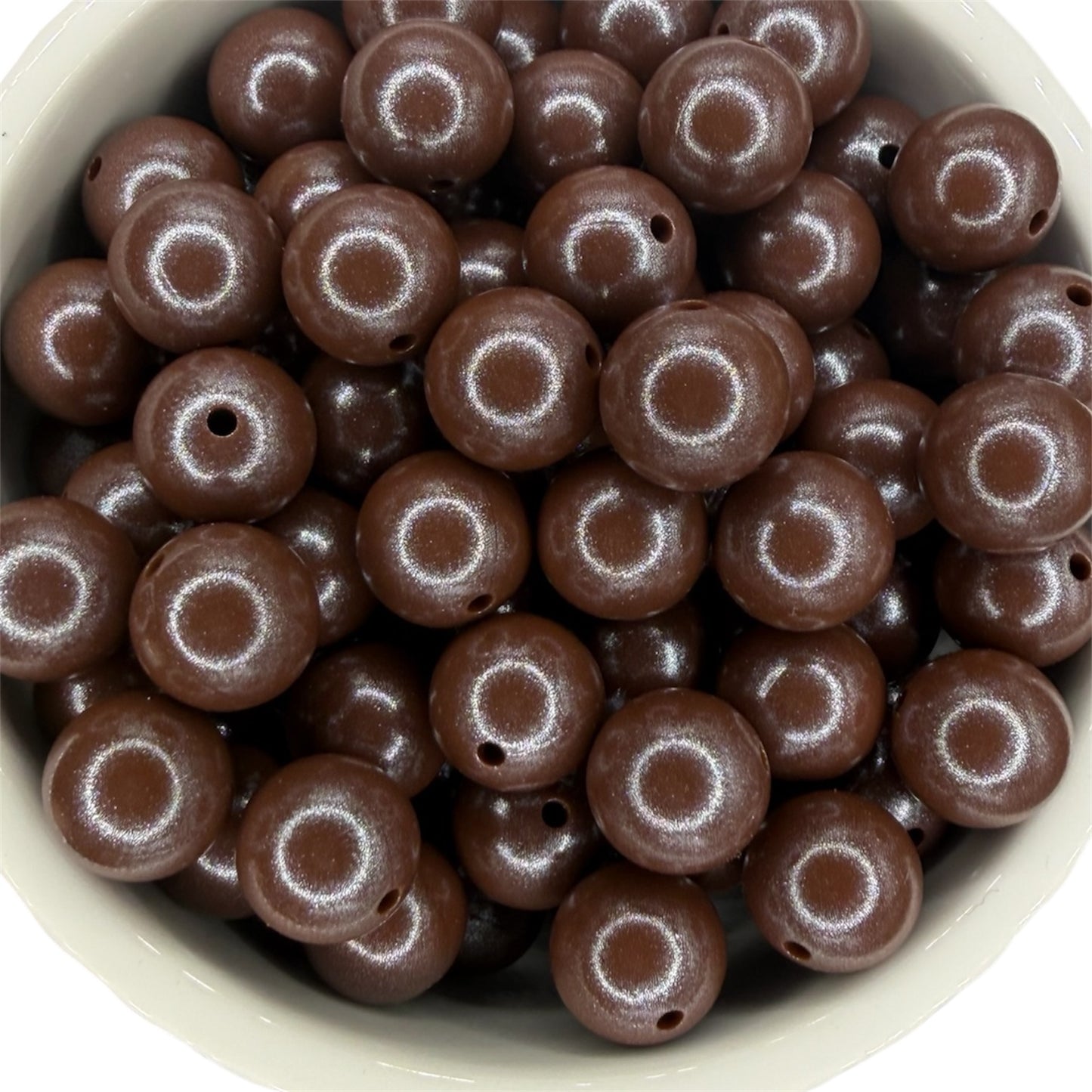 Chocolate Malt- Opal Silicone Bead 15mm