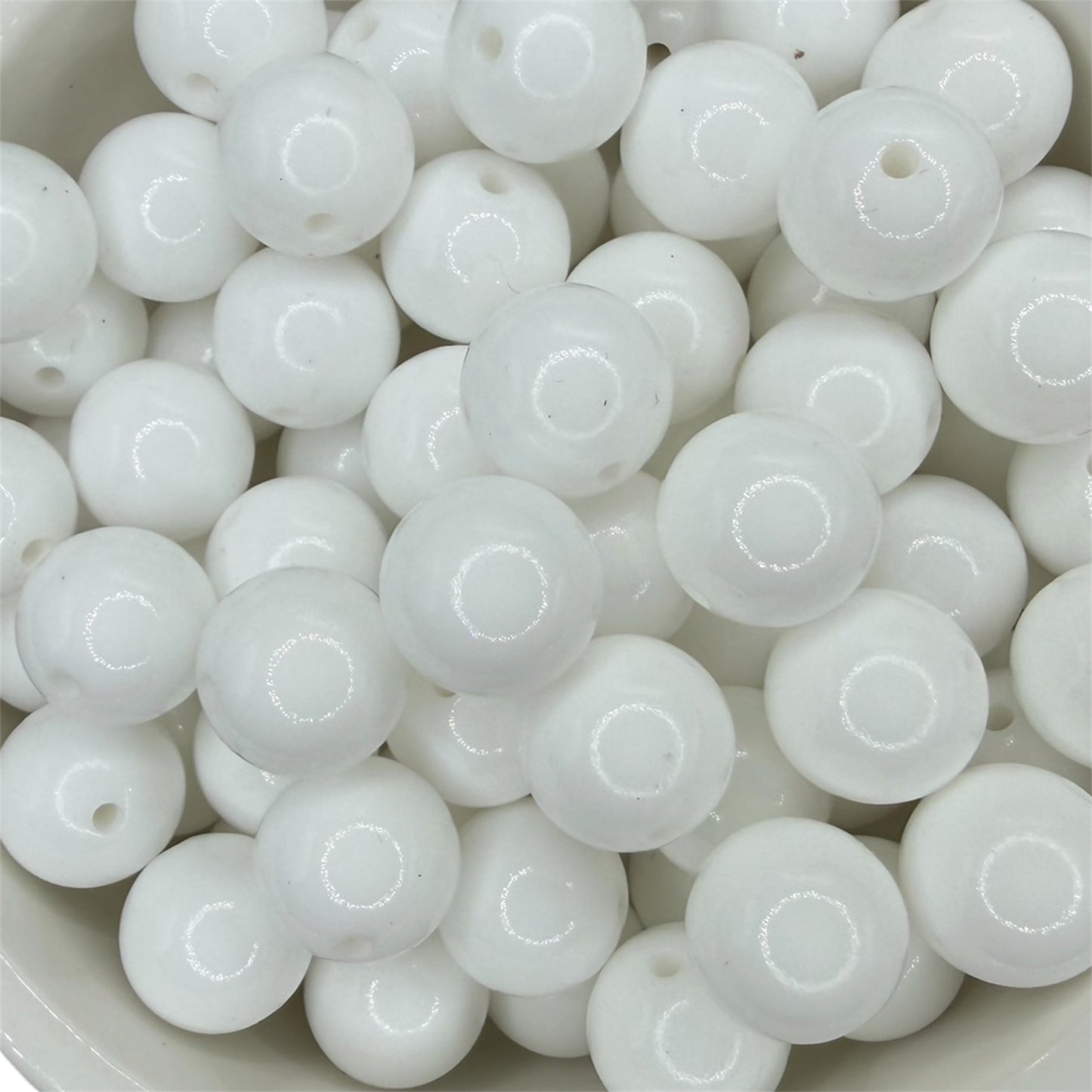 White- Liquid Silicone Bead 15mm
