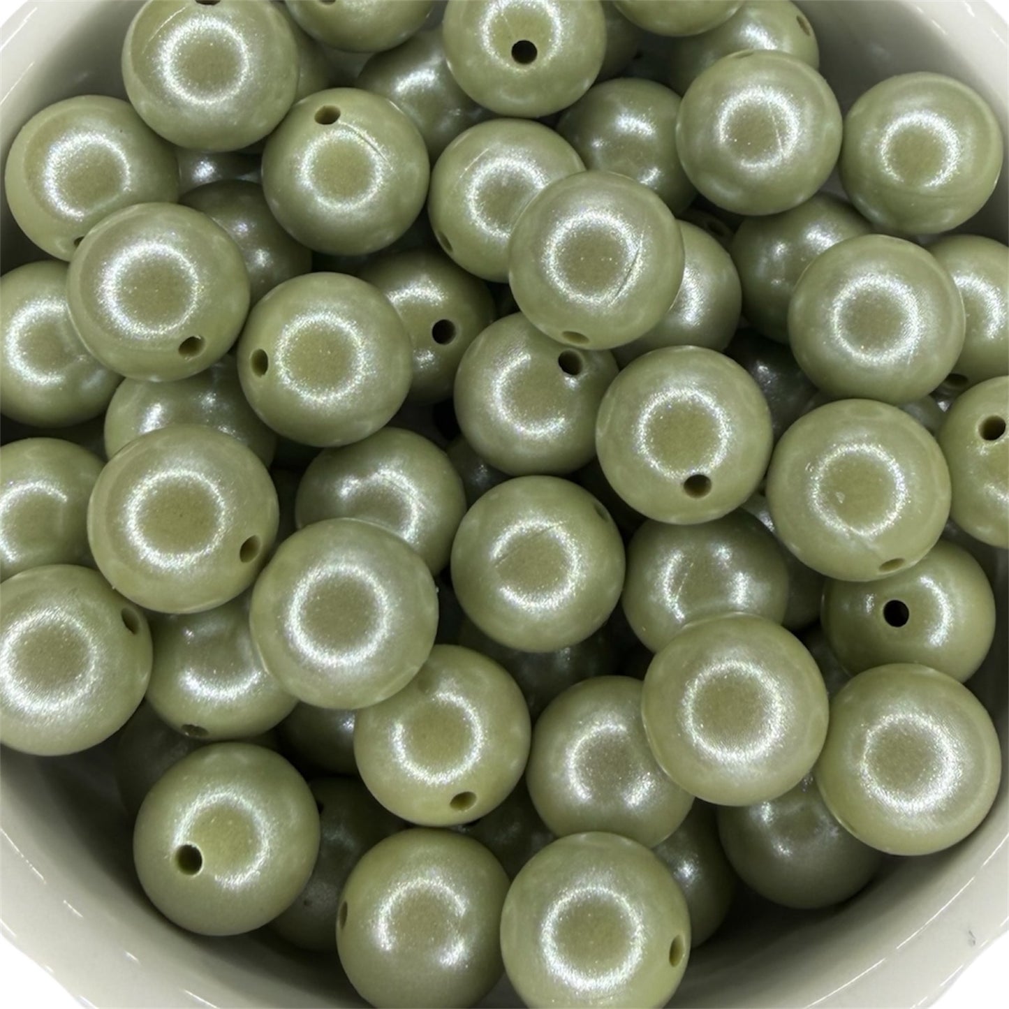 Sage- Opal Silicone Bead 15mm