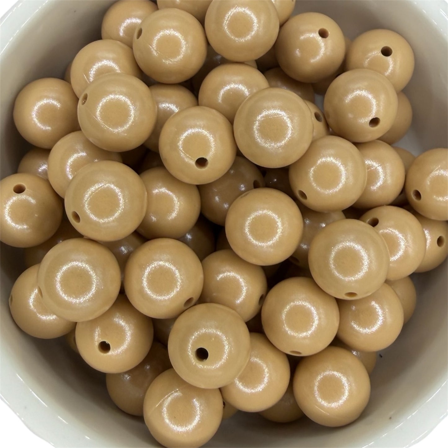 Oatmeal - Opal Silicone Bead 15mm