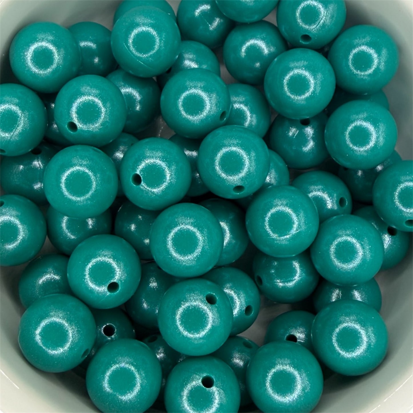 Blue/Green- Opal Silicone Bead 15mm