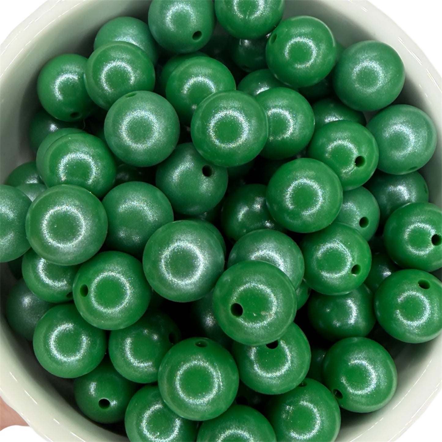 Fern- Opal Silicone Bead 15mm