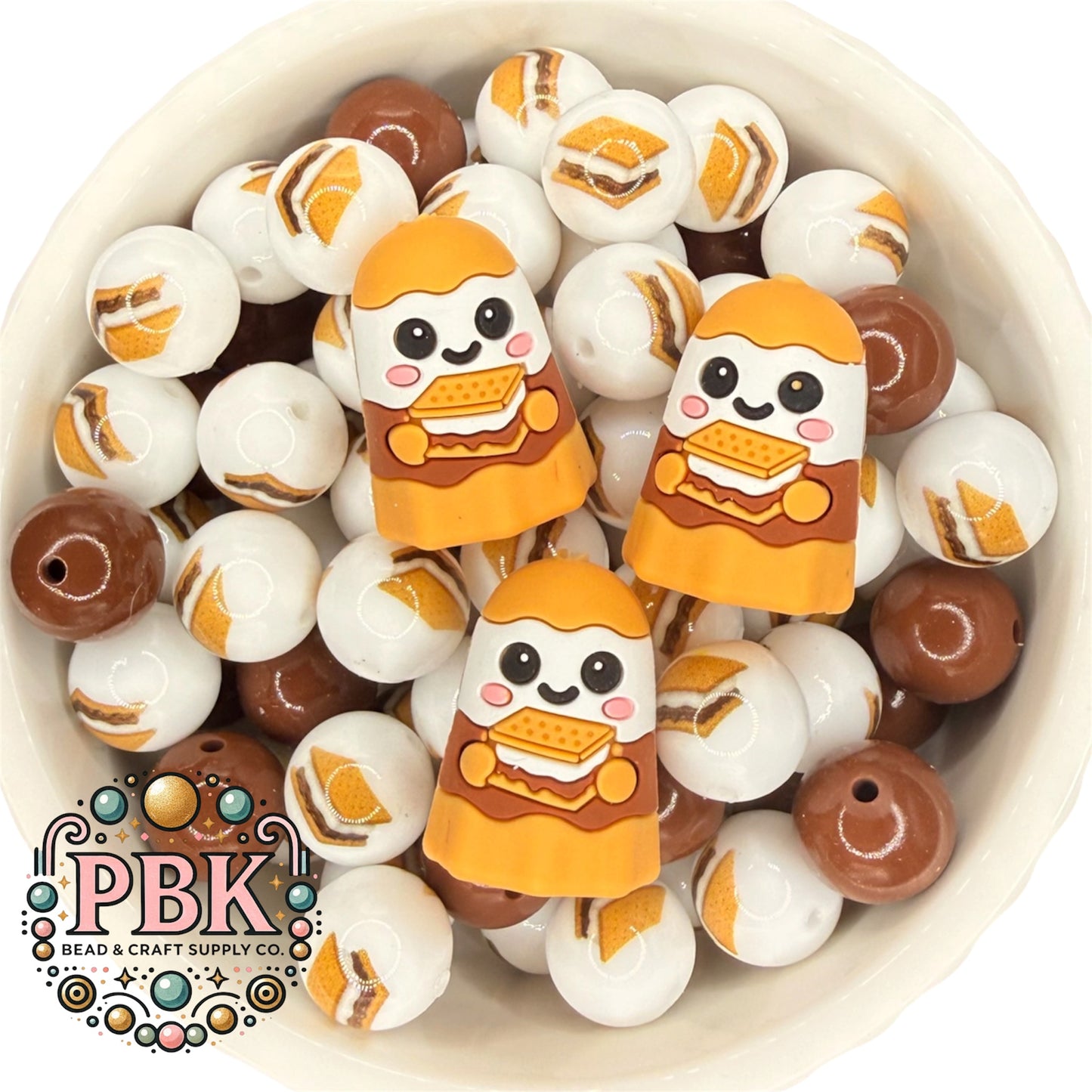3D S’more’s Ghostie- EXCLUSIVE TO PBK- Silicone Focal Bead