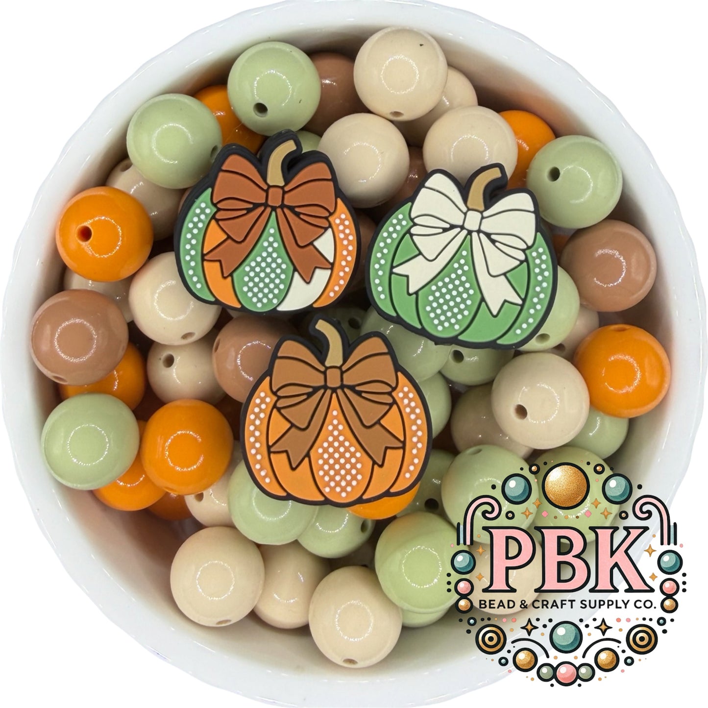 Dolled Up Pumpkin- EXCLUSIVE TO PBK- Silicone Focal Bead
