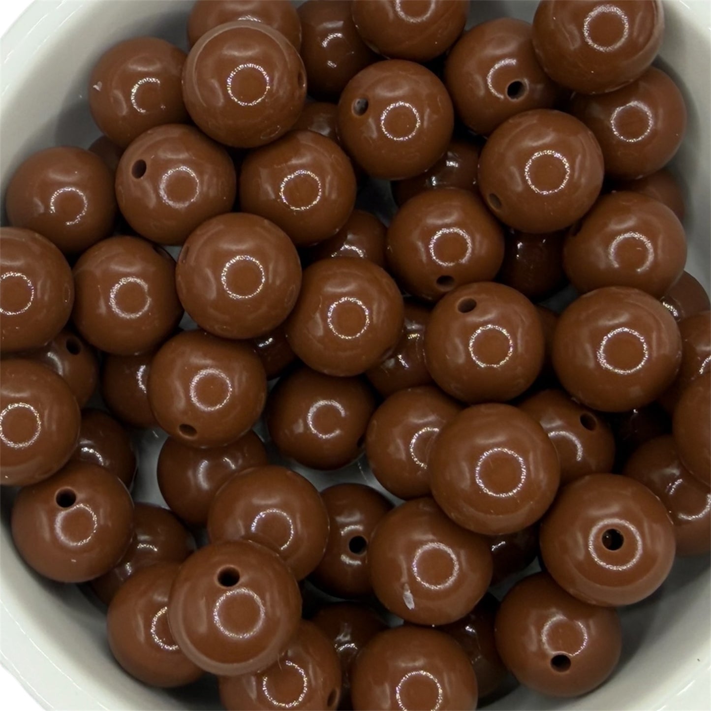 Brown- Liquid Silicone Bead 15mm