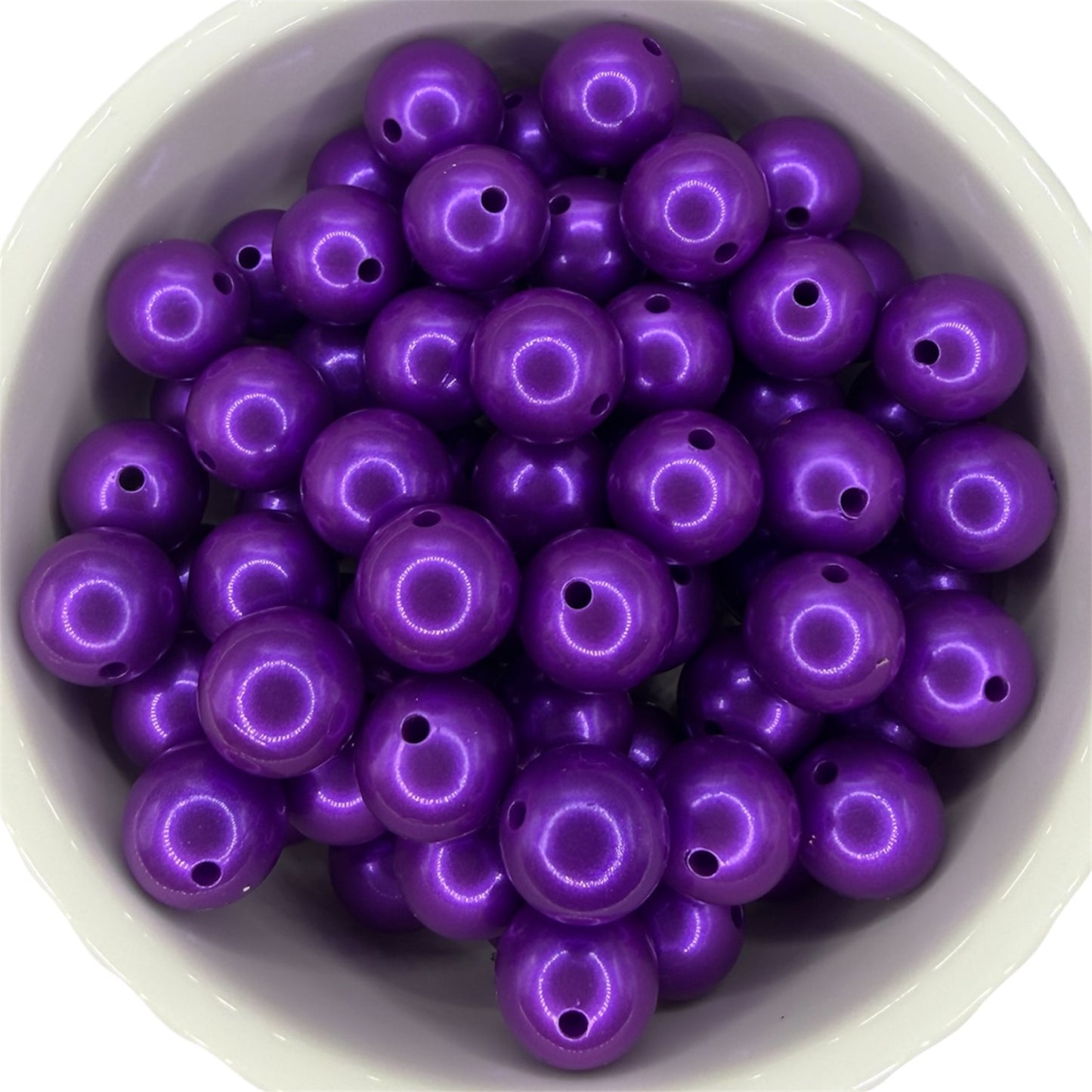 Dark Purple Shimmer- Silicone Bead 15mm