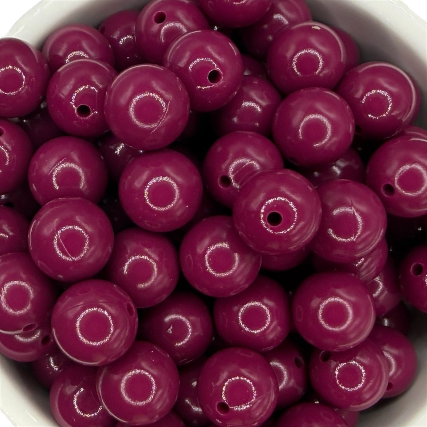 Wine- Liquid Silicone Bead 15mm