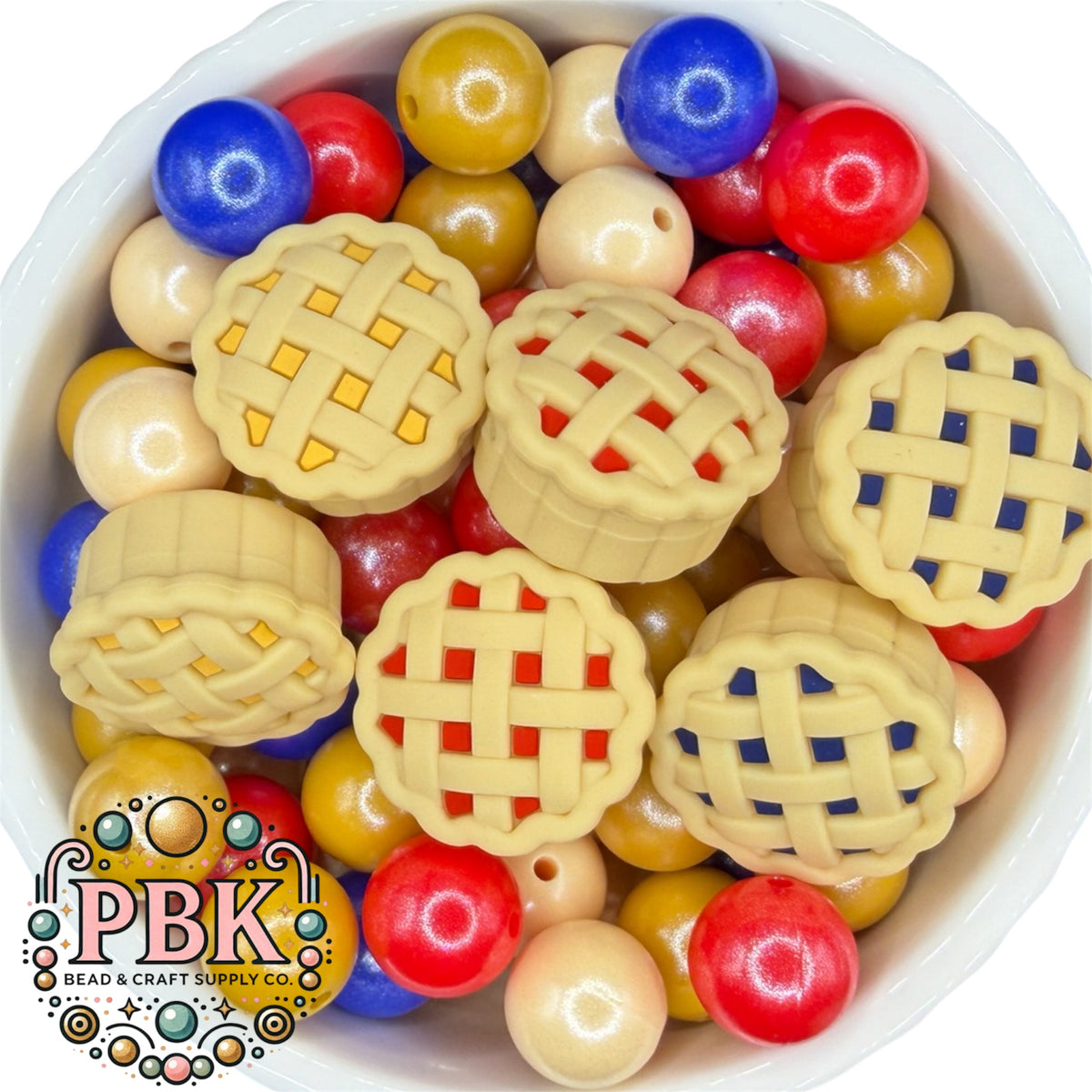 3D Pie- EXCLUSIVE TO PBK- Silicone Focal Bead