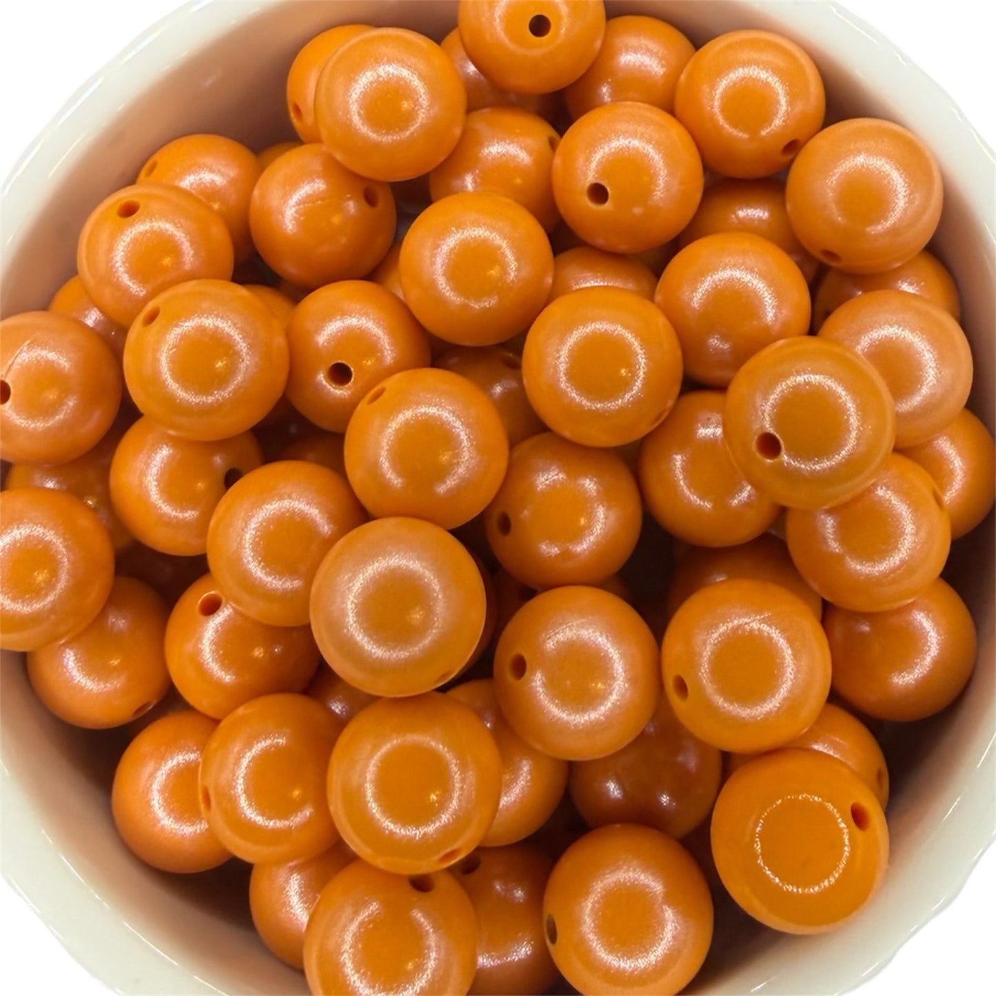 Pumpkin Pie- Opal Silicone Bead 15mm