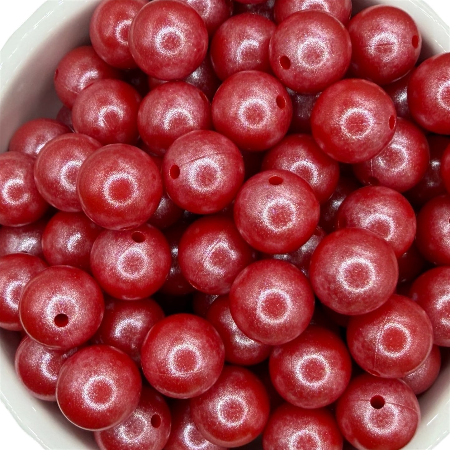 Red- Opal Silicone Bead 15mm