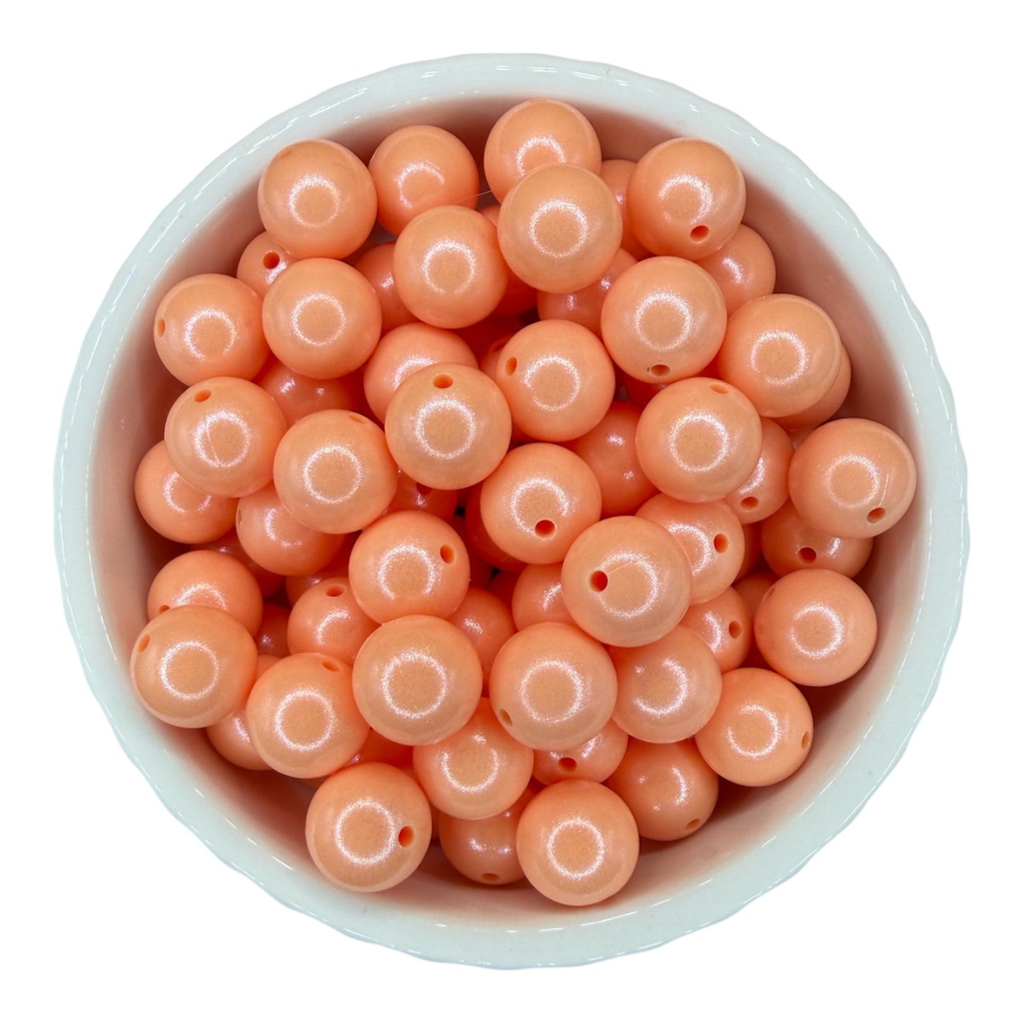 Georgia Peach- Opal Silicone Bead 15mm