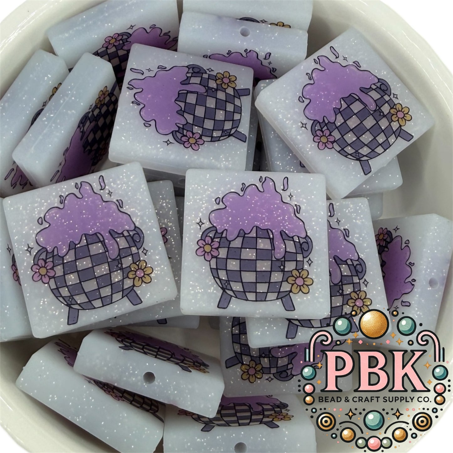 Checkered Cauldron- EXCLUSIVE TO PBK- Silicone Focal Bead