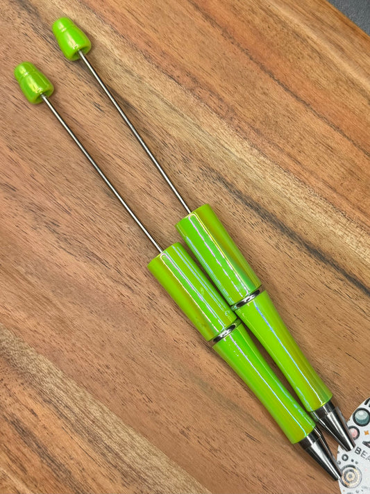 Lime Green Opal -Beadable Pen