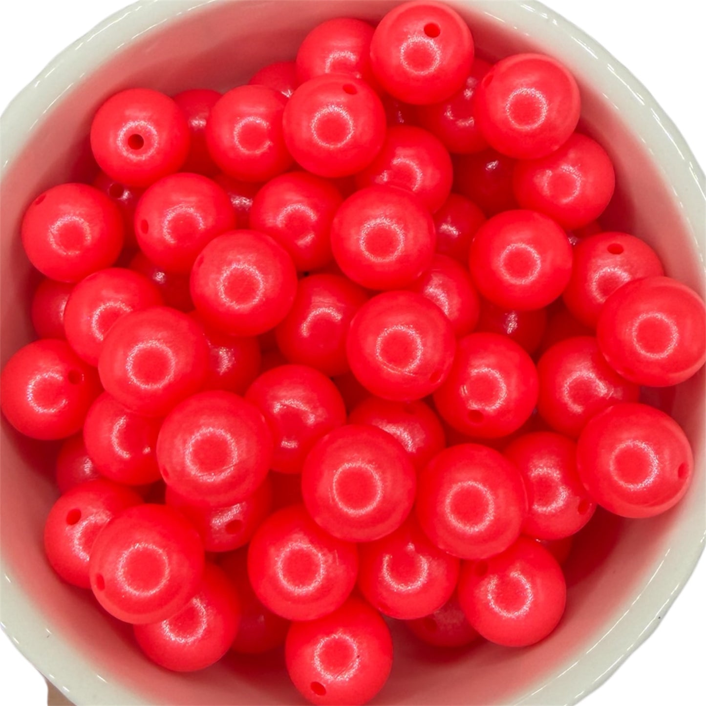 Neon Pink- Opal Silicone Bead 15mm