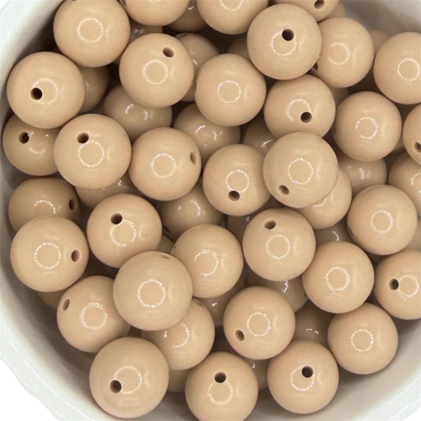 Cream & Sugar- Liquid Silicone Bead 15mm