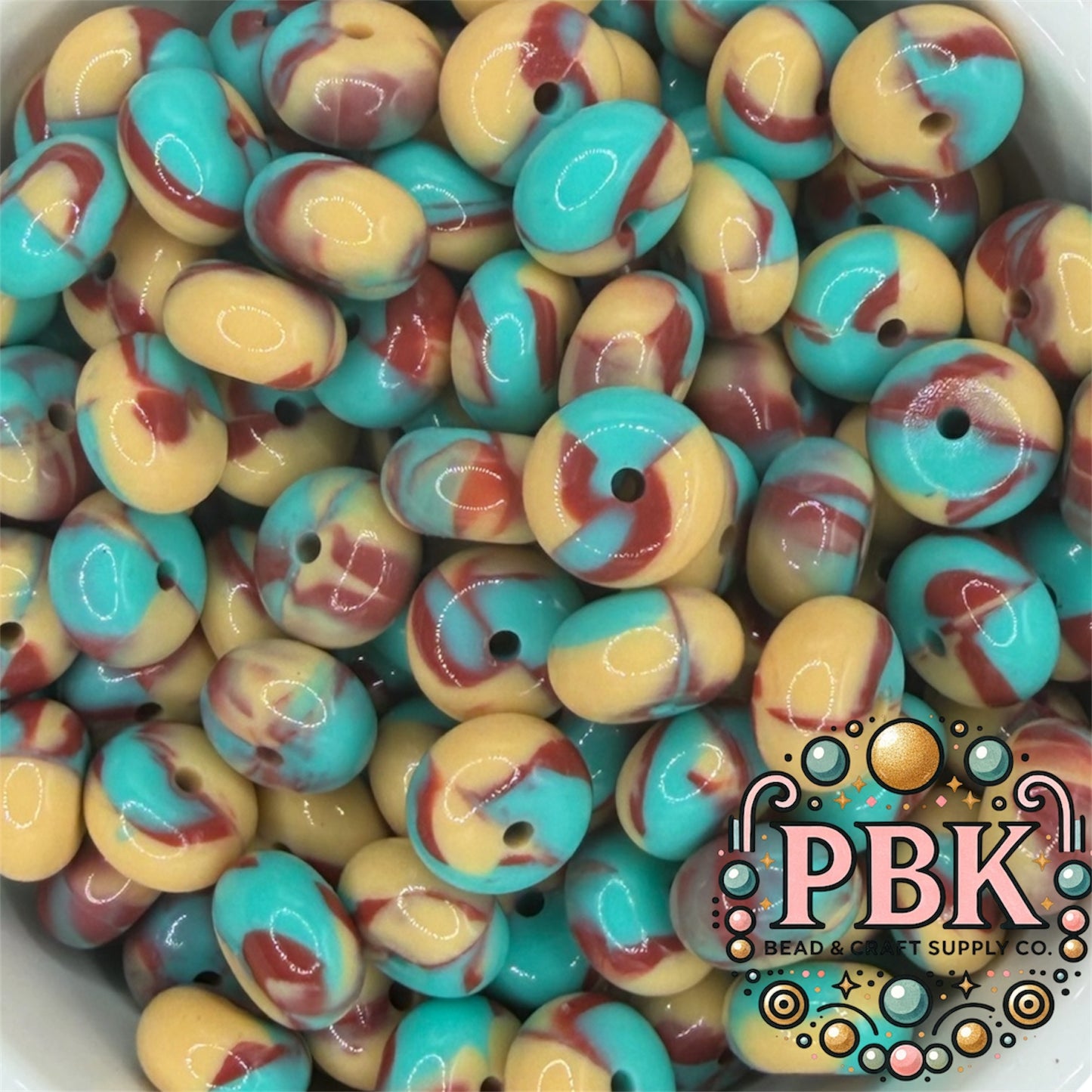 Western Swirl- EXCLUSIVE - Silicone Bead Abacus 14mm