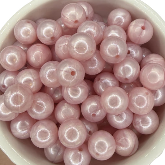Light Pink Marble- Silicone Bead 15mm