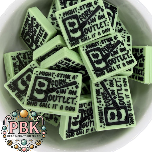 Stick a Fork in it- EXCLUSIVE TO PBK- Silicone Focal Bead