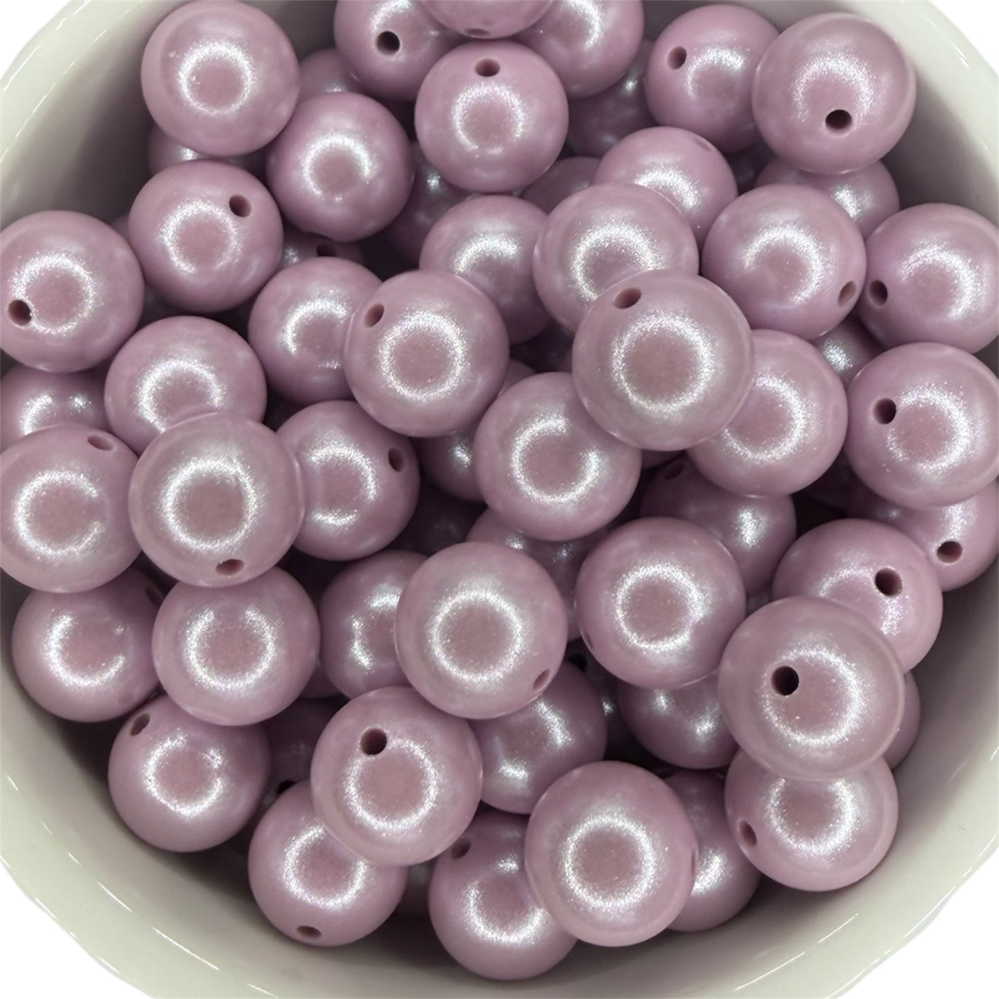 Lilac- Opal Silicone Bead 15mm