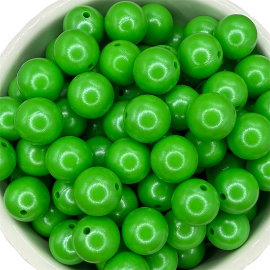 Neon Green- Opal Silicone Bead 15mm