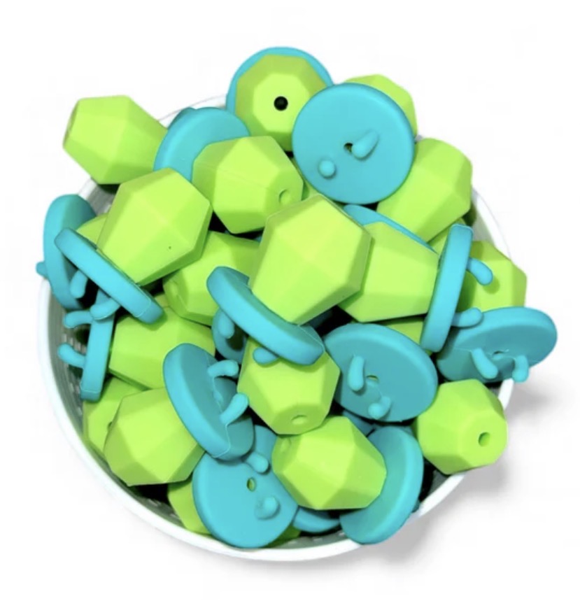 3D Lime Ring Pop- EXCLUSIVE TO PBK- Silicone Focal Bead