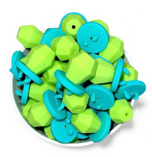 3D Lime Ring Pop- EXCLUSIVE TO PBK- Silicone Focal Bead