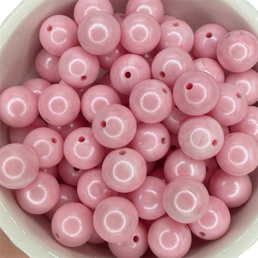 Pink Marble- Opal Silicone Bead 15mm