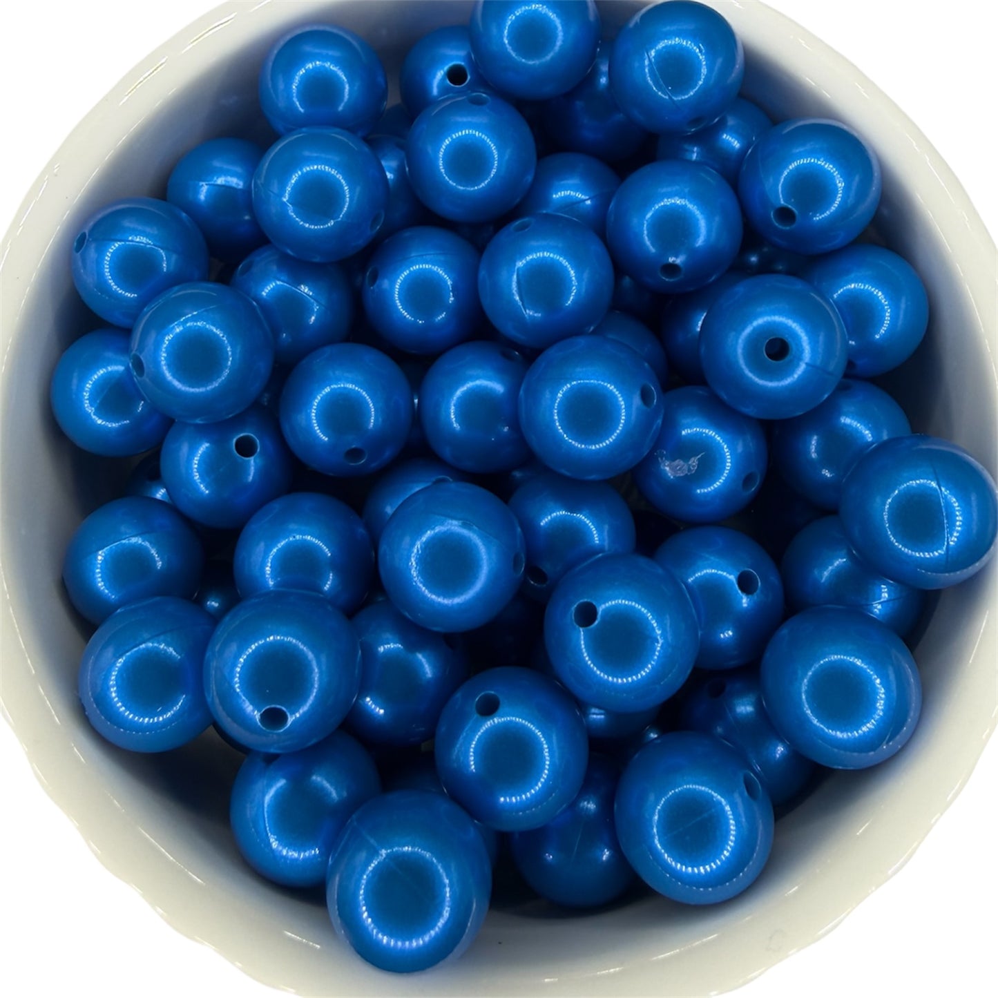 Blue Raspberry Shimmer- Silicone Bead 15mm