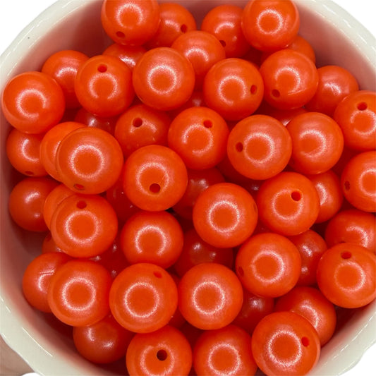 Orange- Opal Silicone Bead 15mm