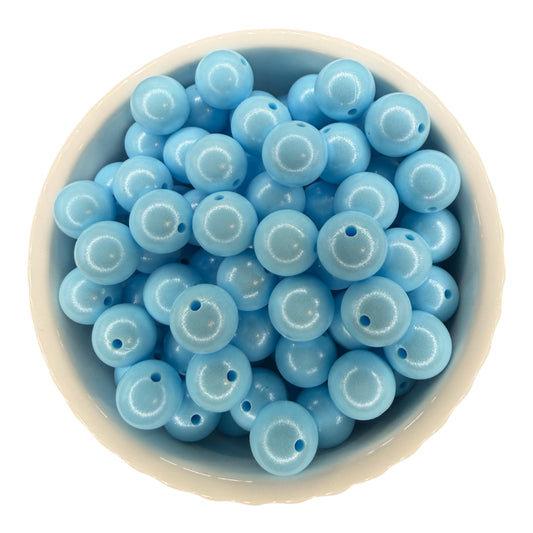 Baby Blue- Opal Silicone Bead 15mm