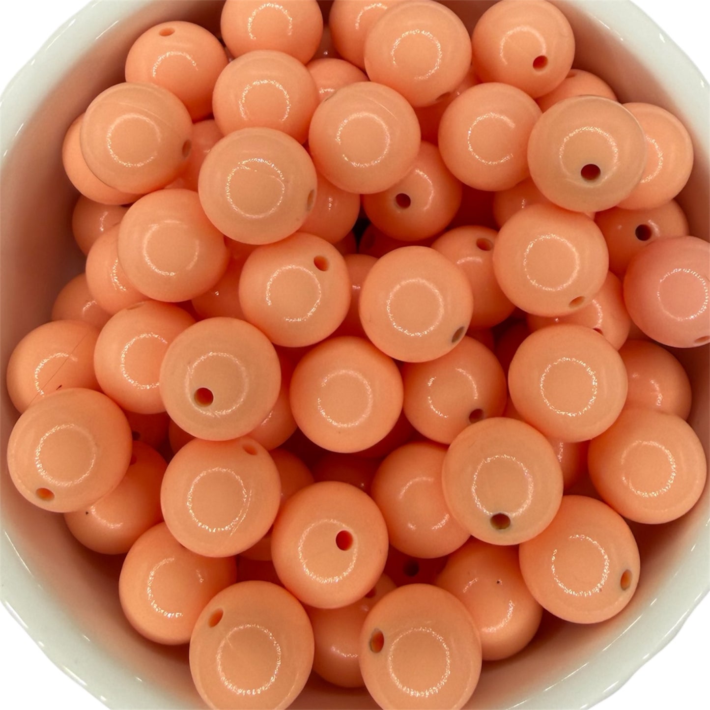 Just Peachy- Liquid Silicone Bead 15mm