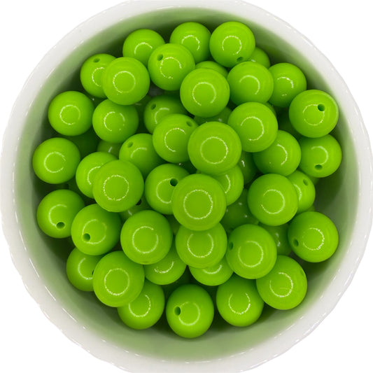 Lime Green - Liquid Silicone Bead 15mm