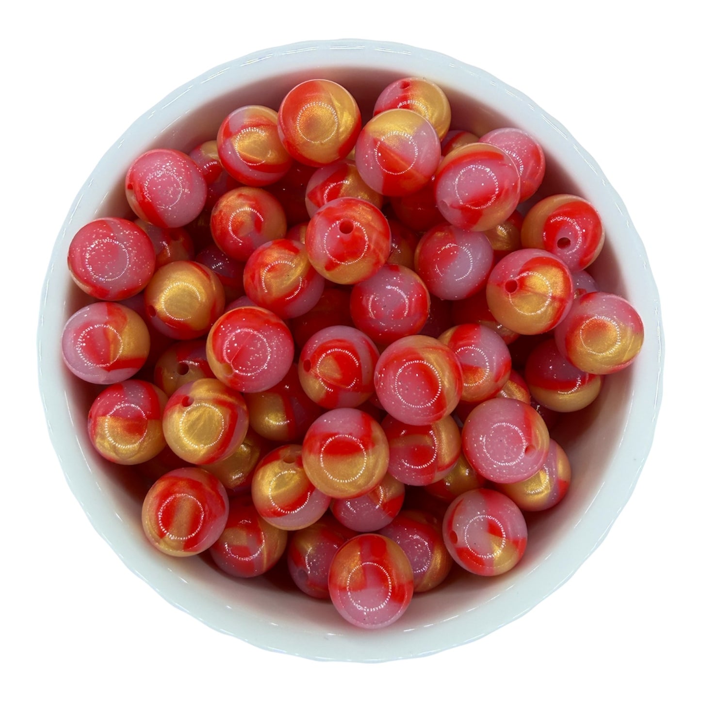 Flash Liquid Glitter- Silicone Bead 15mm