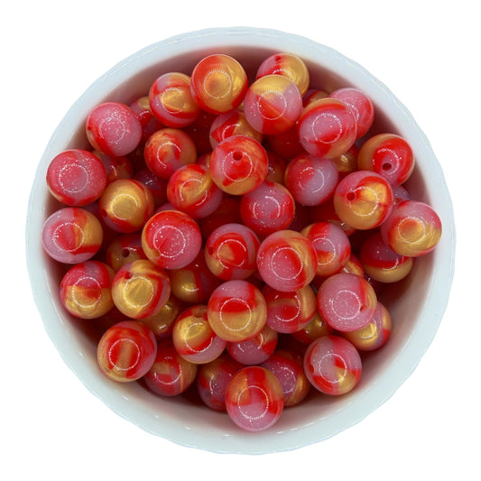 Flash Liquid Glitter- Silicone Bead 15mm