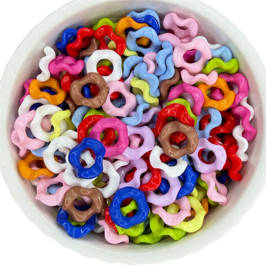Wavy Spacer 16mm - SHINY (mixed pack of 20)