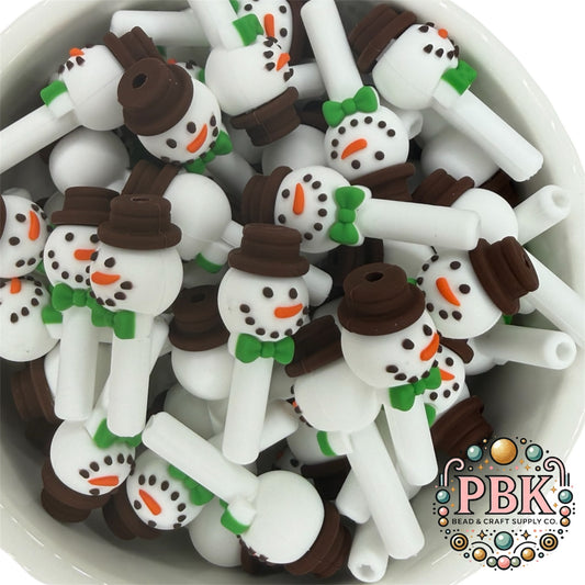 Snowy the Snowman- 3D Cake Pop- EXCLUSIVE TO PBK- Silicone Focal Bead