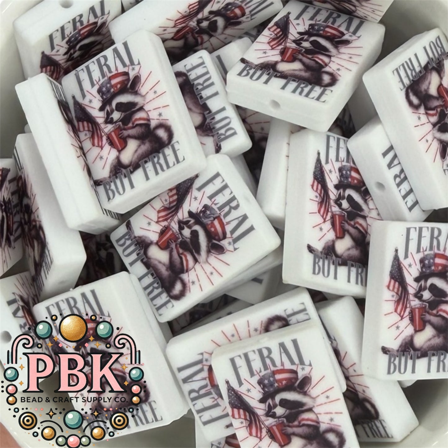 Feral but Free- EXCLUSIVE TO PBK- Silicone Focal Bead